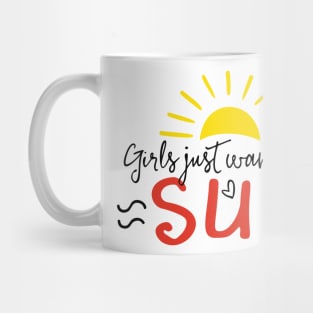 Sunset Typography Beach Art Mug